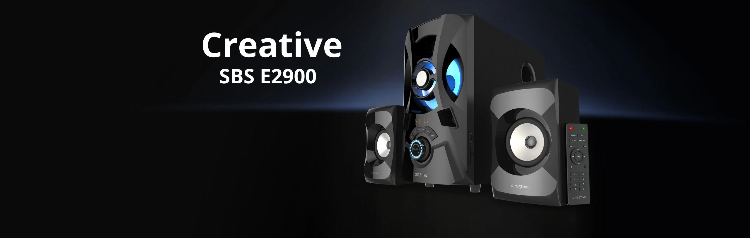 Creative belaidės kolonėlės 2.1 SBS E2900, Juodos spalvos aprašymas - Prekės nuotrauka Creative belaidės kolonėlės 2.1 SBS E2900, Juodos spalvos aprašymas - Prekės nuotrauka