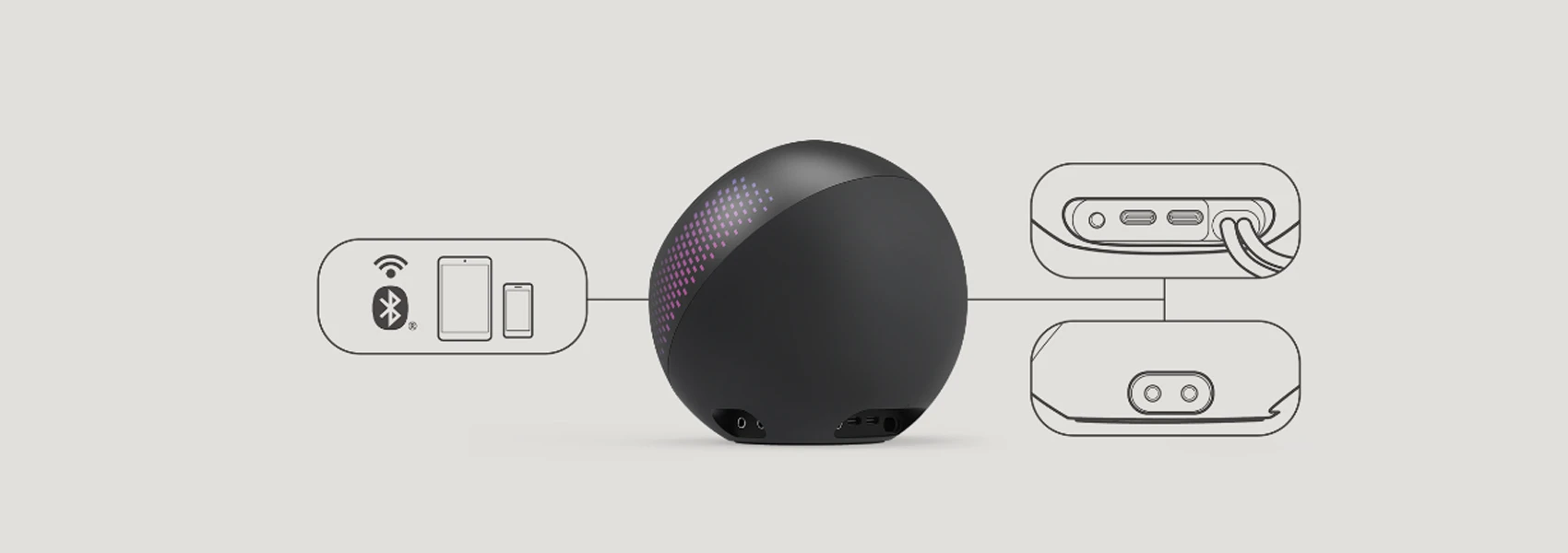 Kompiuterio kolonėlės Creative kompiuterinės kolonėlės 2.1 Pebble X Plus su žemų dažnių kolonėle juodos spalvos aprašymas - Prekės nuotrauka