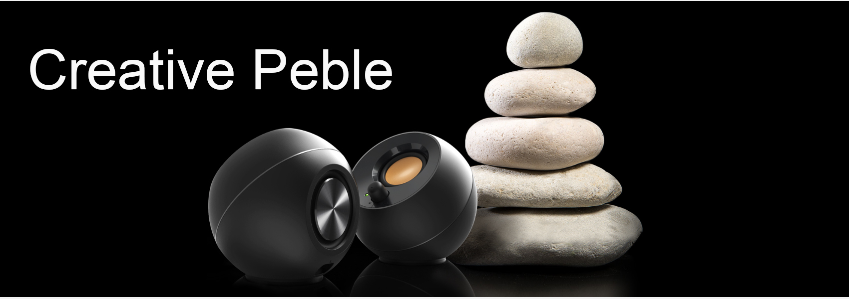Kompiuterio kolonėlės Garsiakalbių rinkinys kompiuteris Creative Pebble 2.0 51MF1680AA001 (2.0, baltos spalvos) aprašymas - Prekės nuotrauka