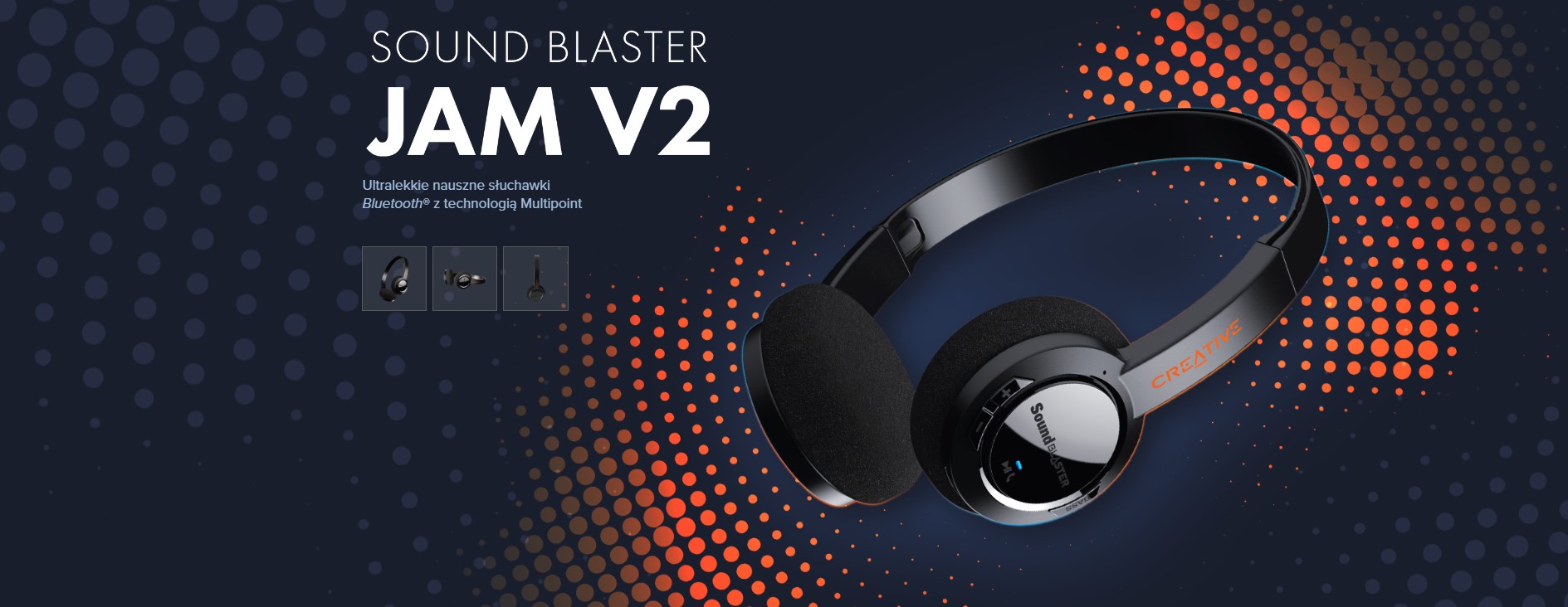 Creative Sound Blaster JAM V2 belaidės ausinės juodas Bluetooth 5.0 aprašymas - Prekės nuotrauka