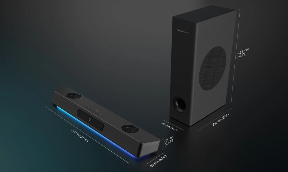Namų kino sistema Creative Soundbar Sound Blaster Katana V2X su SXFI žaidimų Bluetooth 5.0 aprašymas - Prekės nuotrauka