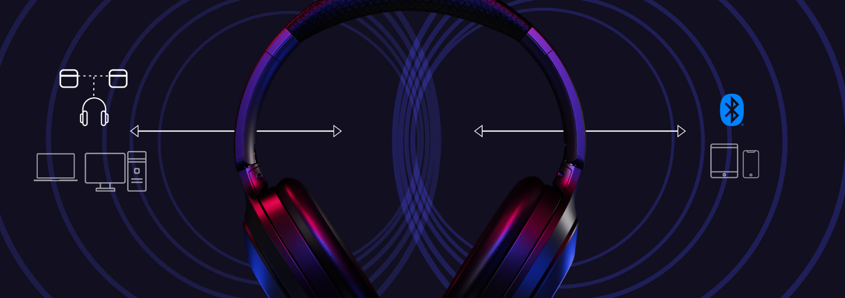 Creative Zen Hybrid Pro belaidės ausinės juodos spalvos Bluetooth LE Audio ANC aprašymas - Prekės nuotrauka