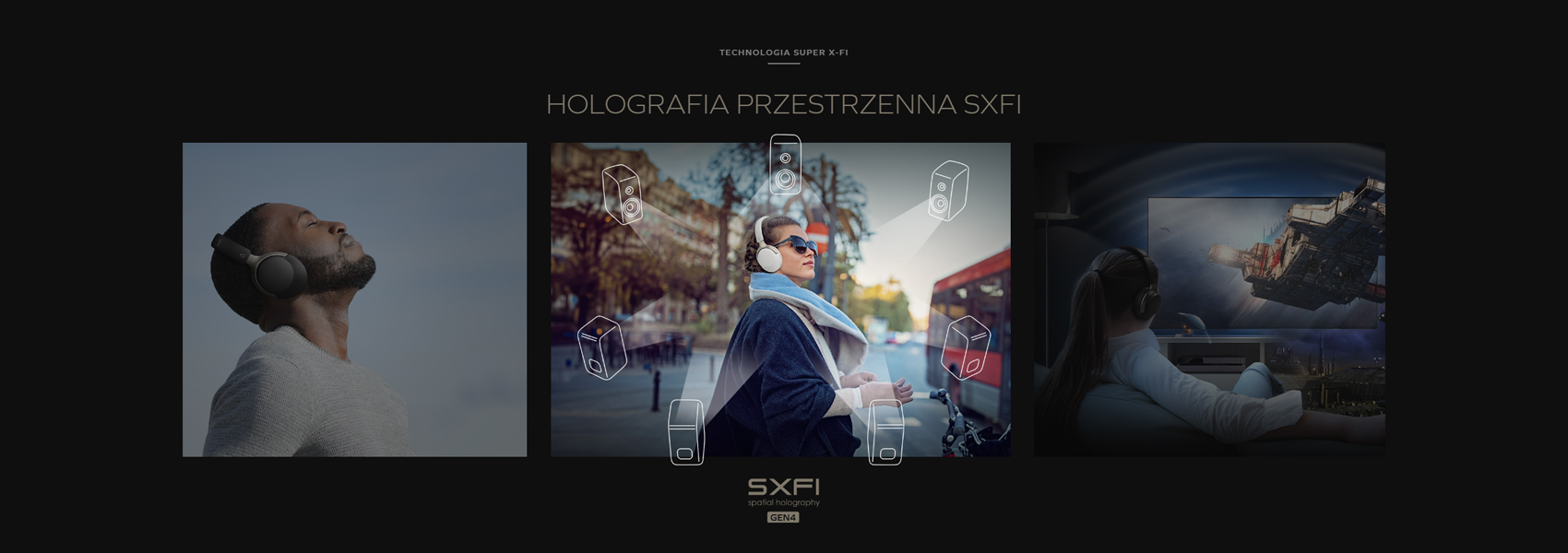 Creative Zen Hybrid SXFI belaidės ausinės pilkos spalvos Bluetooth 5.3 ANC aprašymas - Prekės nuotrauka