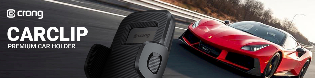 Crong Carclip Universal Air Vent Car Holder - juodas aprašymas - Prekės nuotrauka