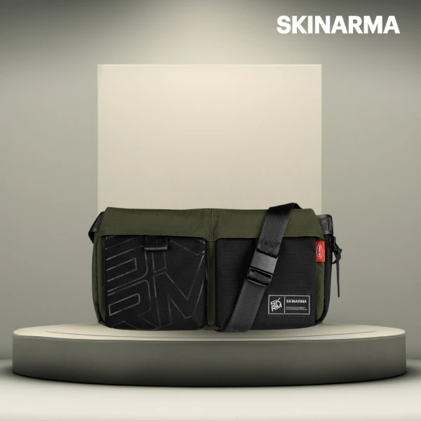 Crossbody Bag Skinarma Jager alyvuogių aprašymas - Prekės nuotrauka Crossbody Bag Skinarma Jager alyvuogių aprašymas - Prekės nuotrauka