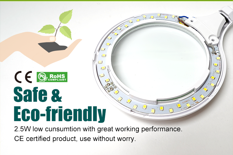 Proskit Darbo šviestuvas maitinamas USB, didinimas 3 dioptrijos, SMD LED 2.5W, Pro’sKit aprašymas - Prekės nuotrauka