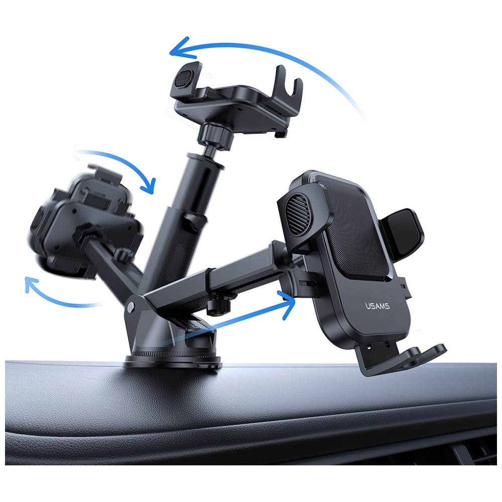 Dashboard Car Mount USAMS One-touch juodos spalvos aprašymas - Prekės nuotrauka