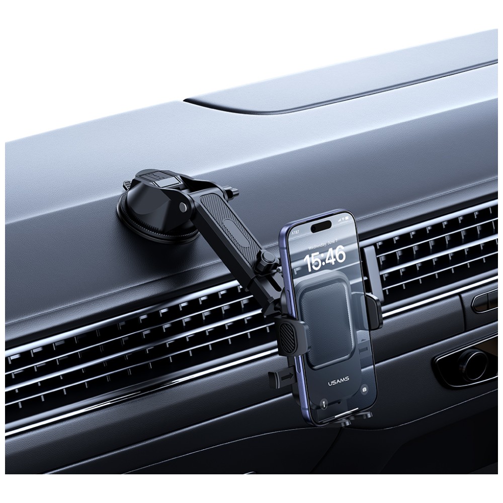 Dashboard Car Mount USAMS One-touch juodos spalvos aprašymas - Prekės nuotrauka