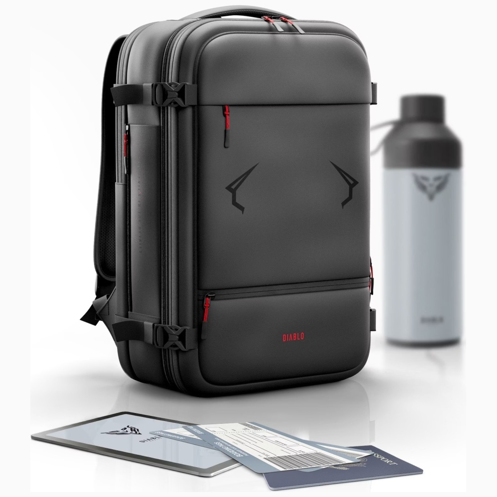 Daugiafunkcinė Diablo Chairs Backpack Air kuprinė, juodos spalvos aprašymas - Prekės nuotrauka