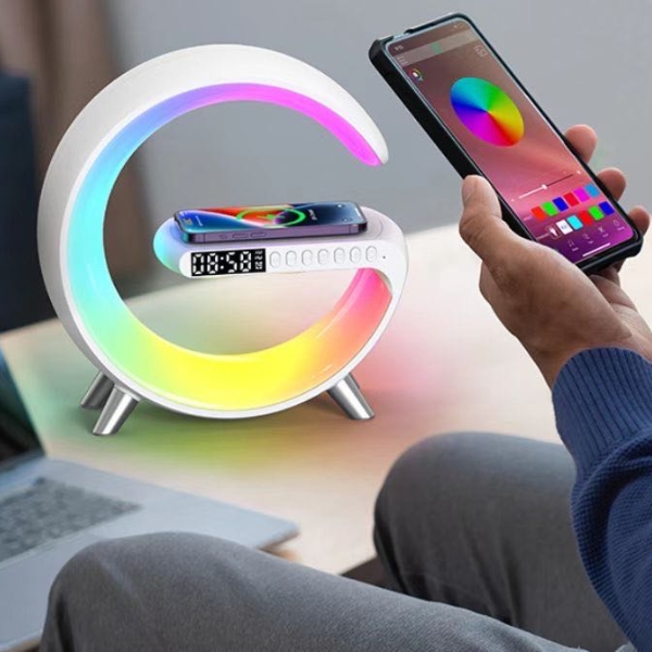 Beline Daugiafunkcinė lempa MajesticLine su žadintuvu ir „Bluetooth“ kolonėle, baltos spalvos aprašymas - Prekės nuotrauka