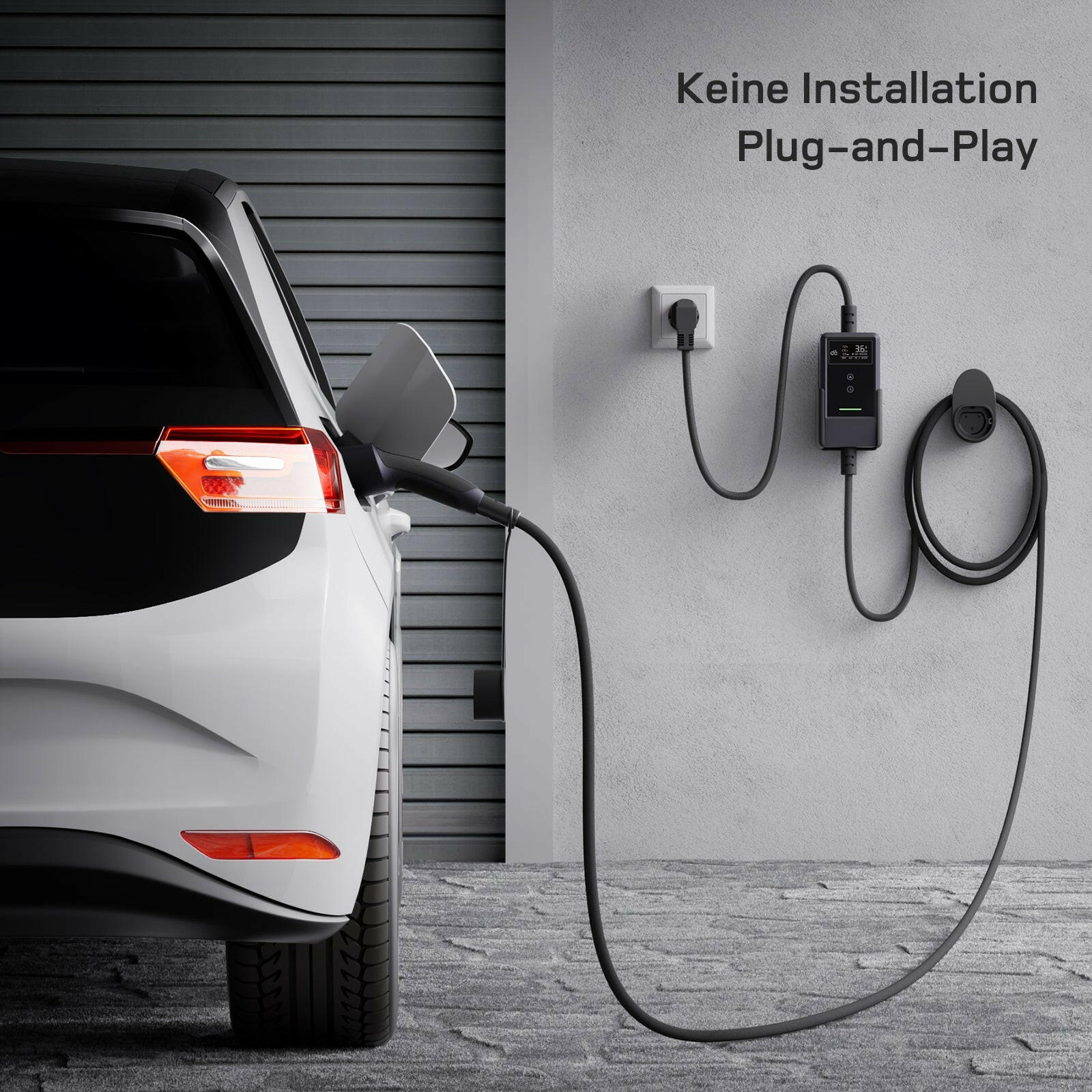 dé 3kW Portable Charger with 7m Cable (APP VERSION) aprašymas - Prekės nuotrauka