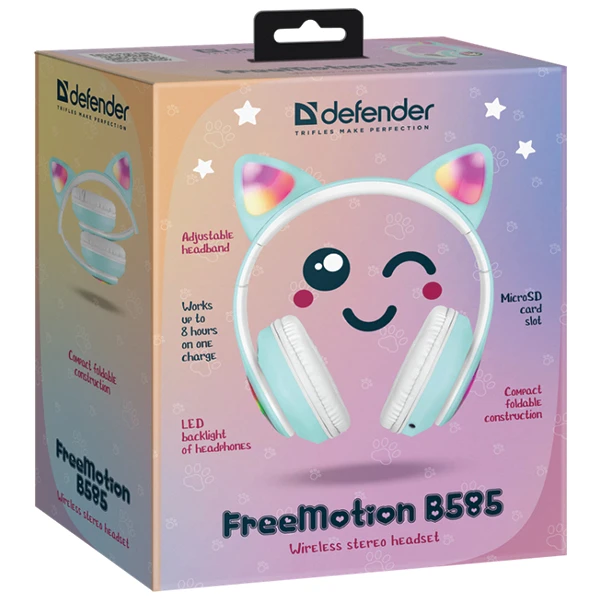 Defender ausinės Bluetooth FreemotionB585 Led celadon (63588) aprašymas - Prekės nuotrauka