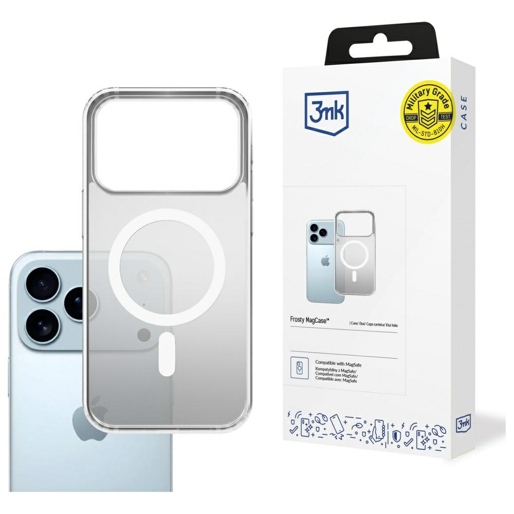 Dėklas 3MK Frosty MagDėklas skirtas iPhone 17 Pro baltos spalvos aprašymas - Prekės nuotrauka