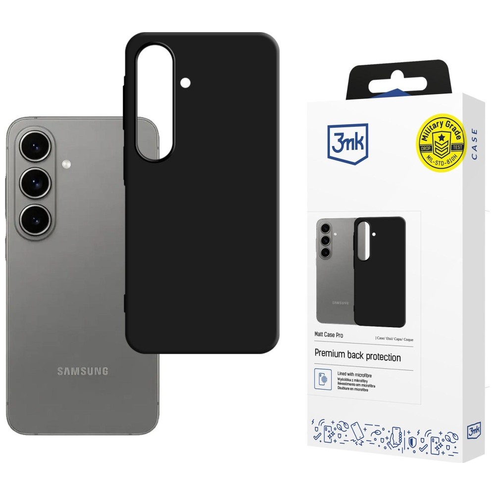 Dėklas 3MK Matt Pro skirtas Samsung Galaxy A57 juodos spalvos aprašymas - Prekės nuotrauka