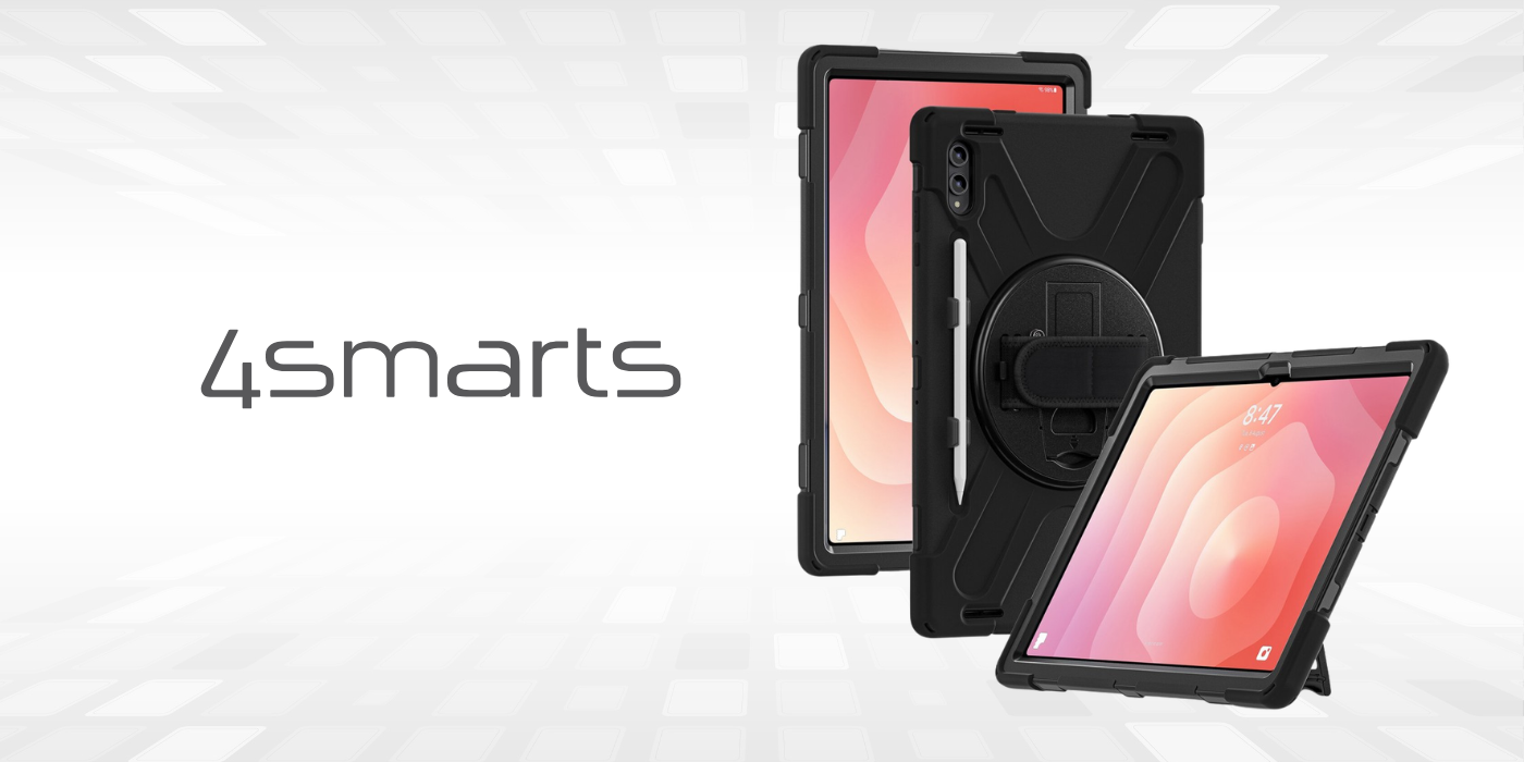 4Smarts Dėklas 4Smart Rugged Grip, skirtas Samsung Galaxy Tab S11 Ultra, juodas aprašymas - Prekės nuotrauka