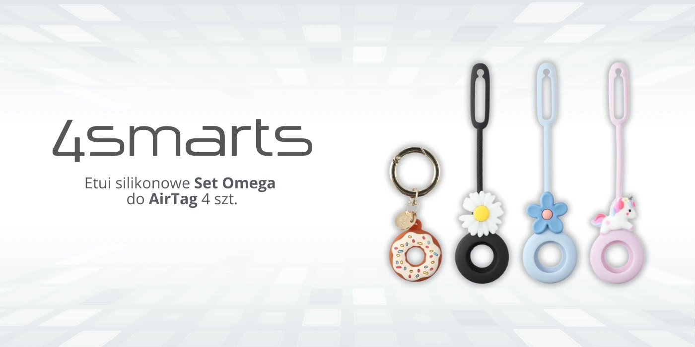 Dėklas 4smarts Omega silikoninis rinkinys 4 vnt, skirtas AirTag, daugiaspalvis aprašymas - Prekės nuotrauka