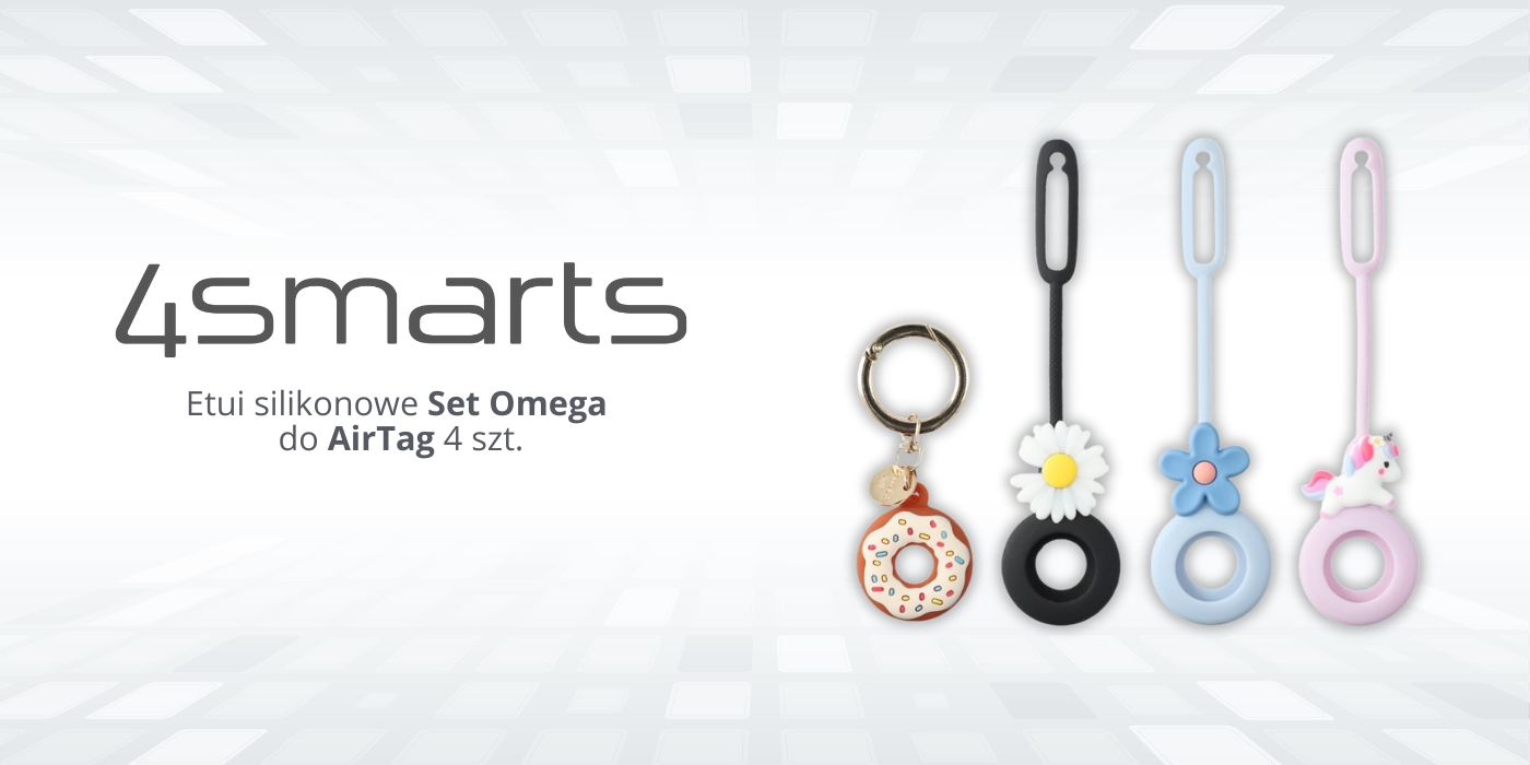 Dėklas 4smarts Set Omega silikoninis 4 vnt. AirTag įvairiaspalvis aprašymas - Prekės nuotrauka