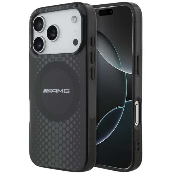 Mercedes Dėklas AMG Double Layer skaidrus Graphics MagSafe skirtas Apple iPhone 17 Pro juodos spalvos aprašymas - Prekės nuotrauka