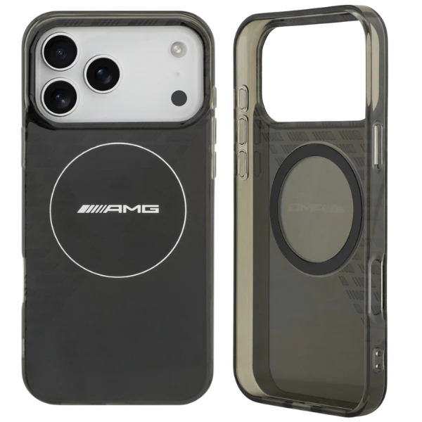 Mercedes Dėklas AMG Double Layer skaidrus Smocked MagSafe skirtas Apple iPhone 17 Pro Max juodos spalvos aprašymas - Prekės nuotrauka