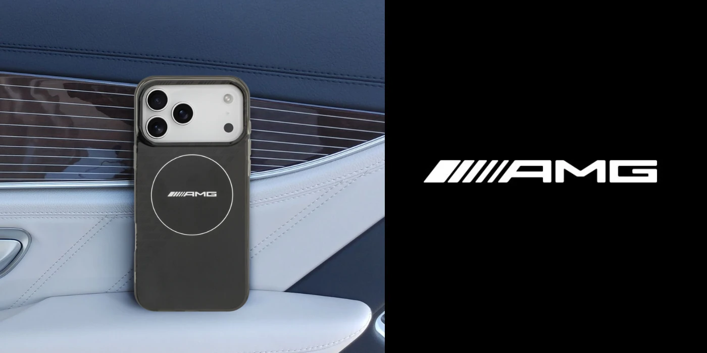Mercedes Dėklas AMG Double Layer skaidrus Smocked MagSafe skirtas Apple iPhone 17 Pro Max juodos spalvos aprašymas - Prekės nuotrauka