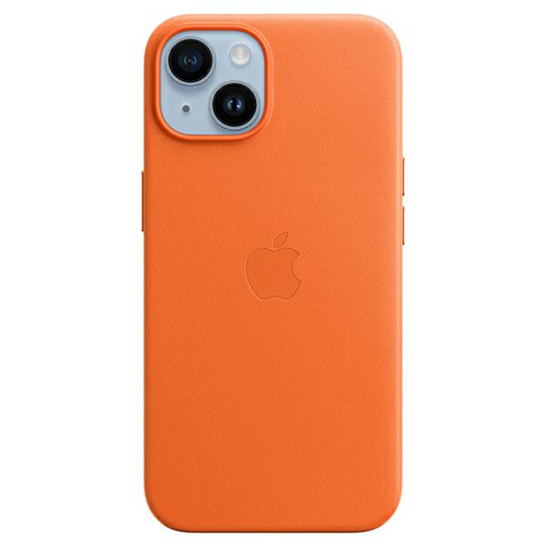 Apple iPhone 14 Plus Odinis dėklas with MagSafe - Oranžinis aprašymas - Prekės nuotrauka Apple iPhone 14 Plus Odinis dėklas with MagSafe - Oranžinis aprašymas - Prekės nuotrauka