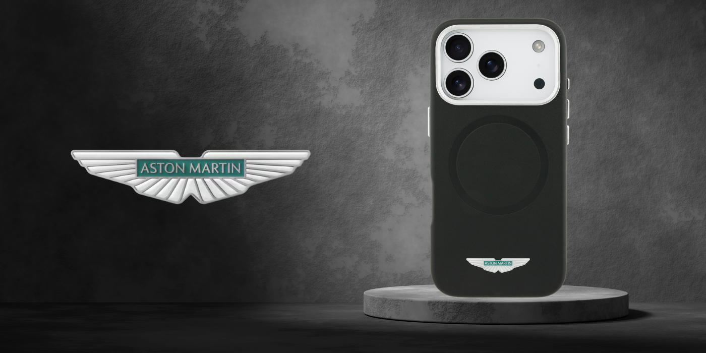 Dėklas Aston Martin HC FW Logo MagSafe Apple iPhone 17 Pro juodos spalvos aprašymas - Prekės nuotrauka Dėklas Aston Martin HC FW Logo MagSafe Apple iPhone 17 Pro juodos spalvos aprašymas - Prekės nuotrauka
