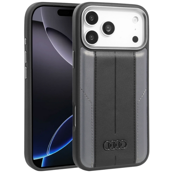 Dėklas Audi A6 iš dirbtinės odos su MagSafe, skirtas iPhone 17 Pro Max, juodos spalvos aprašymas - Prekės nuotrauka
