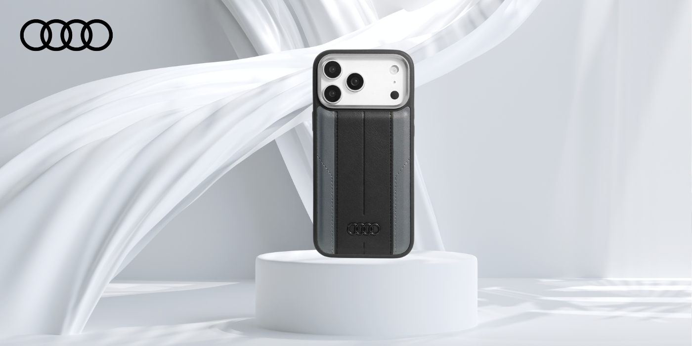Dėklas Audi A6 iš dirbtinės odos su MagSafe, skirtas iPhone 17 Pro Max, juodos spalvos aprašymas - Prekės nuotrauka