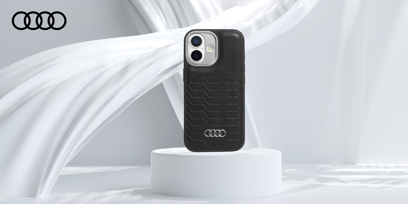 Dėklas Audi GT Synthetic Leather MagSafe skirtas Apple iPhone 17 juodos spalvos aprašymas - Prekės nuotrauka