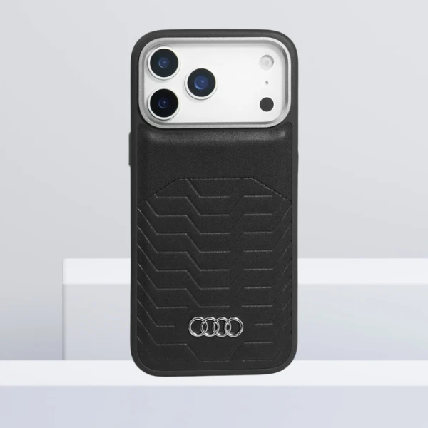 Dėklas Audi GT Synthetic Leather MagSafe skirtas Apple iPhone 17 Pro Max juodos spalvos aprašymas - Prekės nuotrauka Dėklas Audi GT Synthetic Leather MagSafe skirtas Apple iPhone 17 Pro Max juodos spalvos aprašymas - Prekės nuotrauka