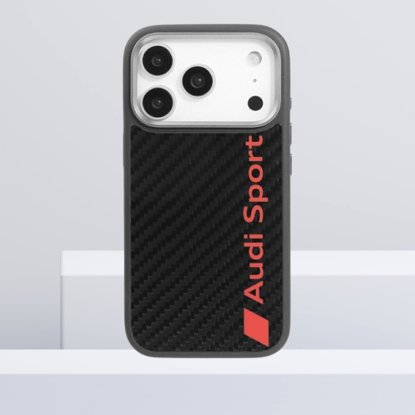 Dėklas Audi R8 Carbon Fiber MagSafe Apple iPhone 17 Pro juodos spalvos aprašymas - Prekės nuotrauka Dėklas Audi R8 Carbon Fiber MagSafe Apple iPhone 17 Pro juodos spalvos aprašymas - Prekės nuotrauka