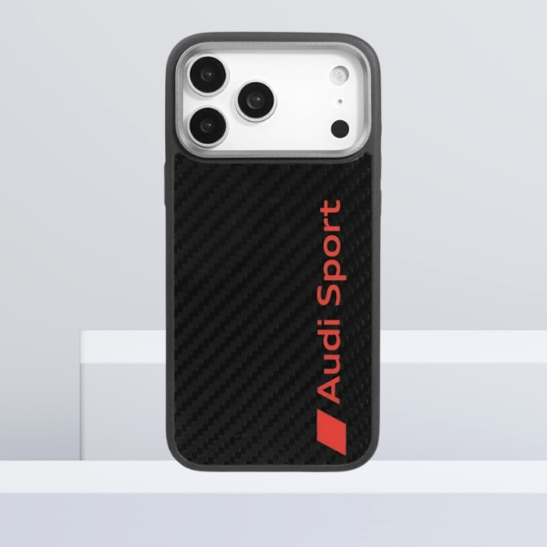 Dėklas Audi R8 Carbon Fiber MagSafe Apple iPhone 17 Pro Max juodos spalvos aprašymas - Prekės nuotrauka Dėklas Audi R8 Carbon Fiber MagSafe Apple iPhone 17 Pro Max juodos spalvos aprašymas - Prekės nuotrauka