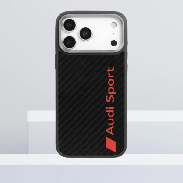Dėklas Audi R8 Carbon Fiber MagSafe skirtas Apple iPhone 17 Pro Max juodos spalvos aprašymas - Prekės nuotrauka Dėklas Audi R8 Carbon Fiber MagSafe skirtas Apple iPhone 17 Pro Max juodos spalvos aprašymas - Prekės nuotrauka