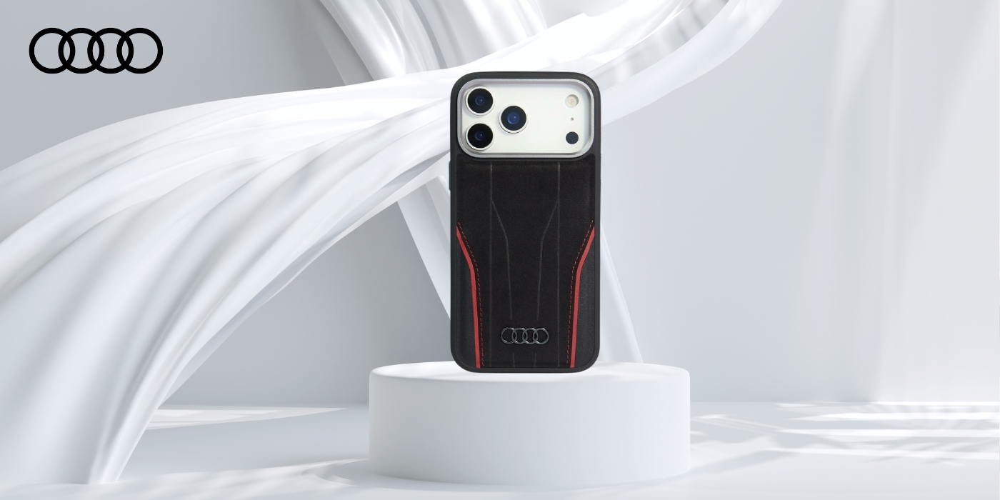 Dėklas Audi R8 Genuine Leather MagSafe Apple iPhone 17 Pro juodos spalvos-red aprašymas - Prekės nuotrauka Dėklas Audi R8 Genuine Leather MagSafe Apple iPhone 17 Pro juodos spalvos-red aprašymas - Prekės nuotrauka