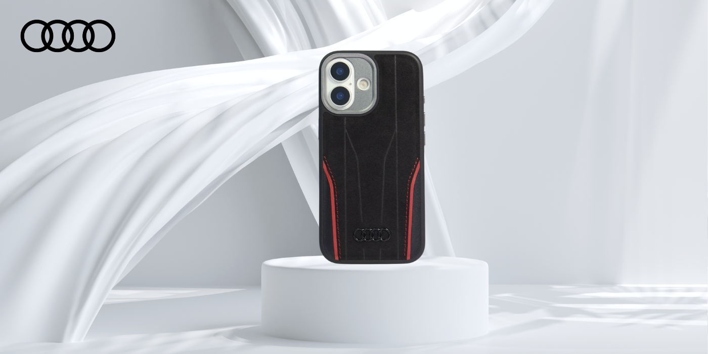 Dėklas Audi R8 Genuine Leather MagSafe for Apple iPhone 17 juodos spalvos-red aprašymas - Prekės nuotrauka Dėklas Audi R8 Genuine Leather MagSafe for Apple iPhone 17 juodos spalvos-red aprašymas - Prekės nuotrauka