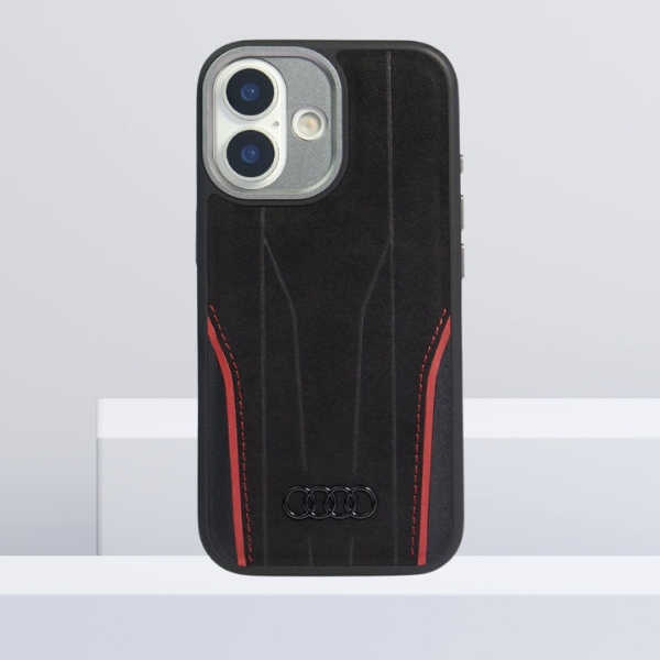 Dėklas Audi R8 Genuine Leather MagSafe for Apple iPhone 17 juodos spalvos-red aprašymas - Prekės nuotrauka Dėklas Audi R8 Genuine Leather MagSafe for Apple iPhone 17 juodos spalvos-red aprašymas - Prekės nuotrauka