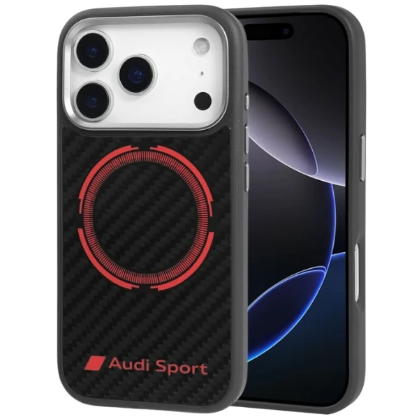 Dėklas Audi RSQ Carbon Fiber Sport Raudona Circle MagSafe skirtas Apple iPhone 17 Pro juodos spalvos aprašymas - Prekės nuotrauka Dėklas Audi RSQ Carbon Fiber Sport Raudona Circle MagSafe skirtas Apple iPhone 17 Pro juodos spalvos aprašymas - Prekės nuotrauka