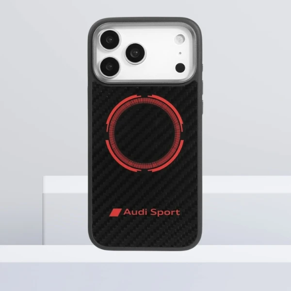 Dėklas Audi RSQ Carbon Fiber Sport Raudona Circle MagSafe skirtas Apple iPhone 17 Pro Max juodos spalvos aprašymas - Prekės nuotrauka Dėklas Audi RSQ Carbon Fiber Sport Raudona Circle MagSafe skirtas Apple iPhone 17 Pro Max juodos spalvos aprašymas - Prekės nuotrauka