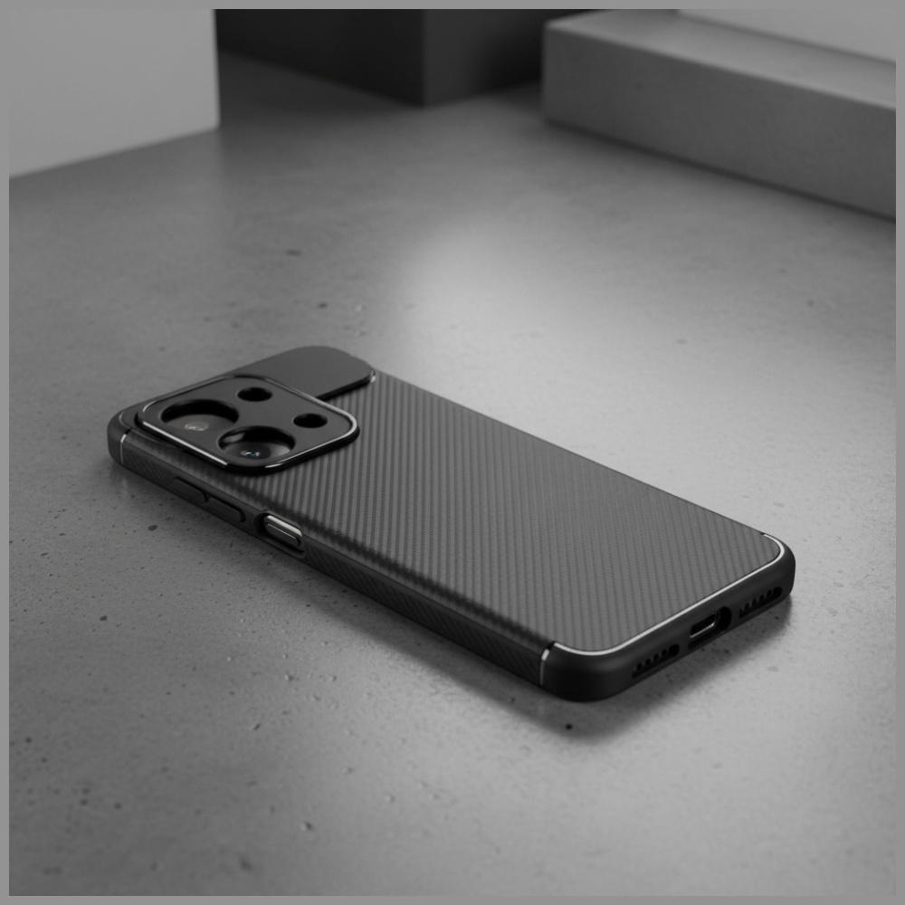 Dėklas Beline Carbon Armor Xiaomi Redmi 15C juodos spalvos aprašymas - Prekės nuotrauka