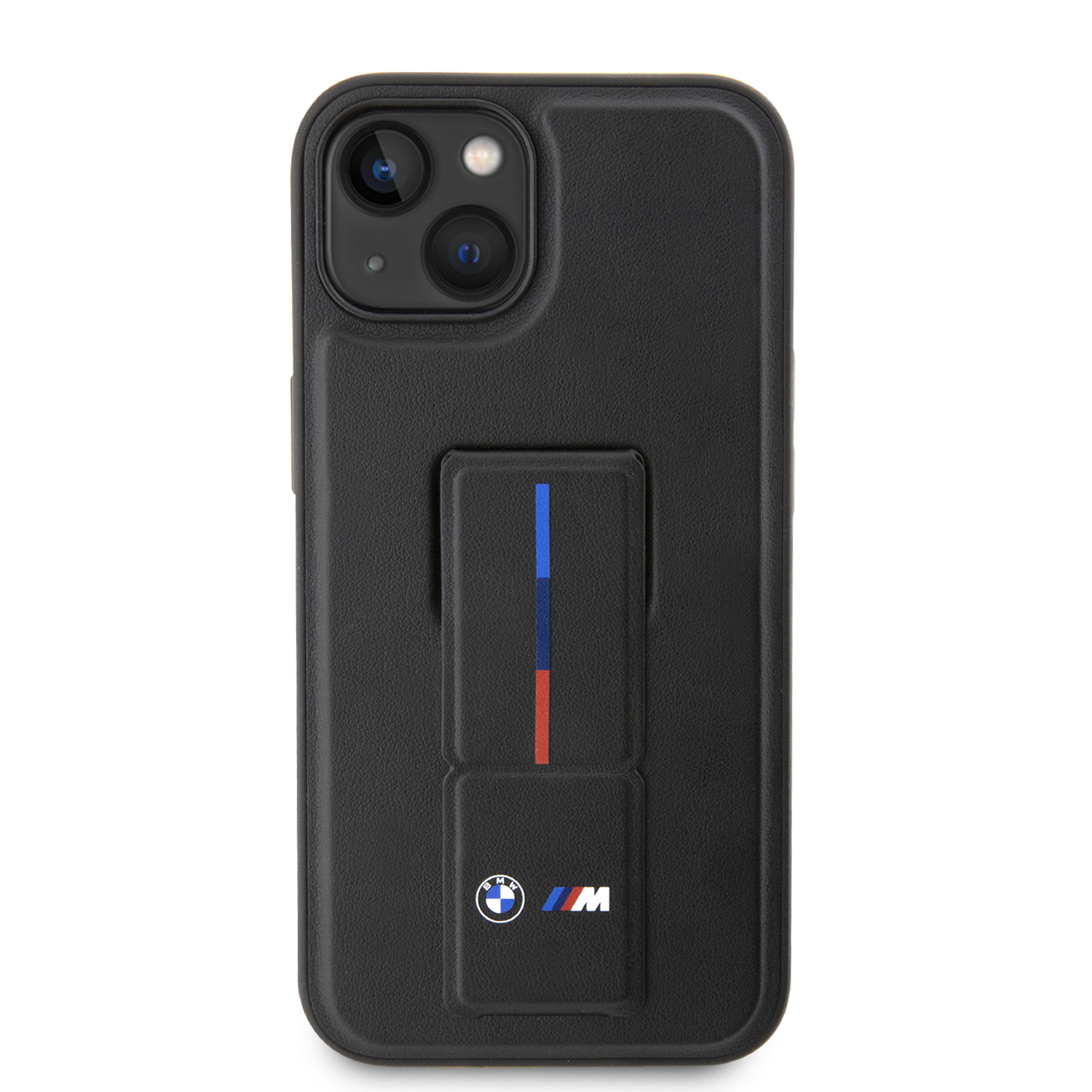 Dėklas BMW BMHCP14S22GSLK Apple iPhone 14 / 15 / 13 6.1″ juodos spalvos kietas dėklas Grip Hot Stamp aprašymas - Prekės nuotrauka