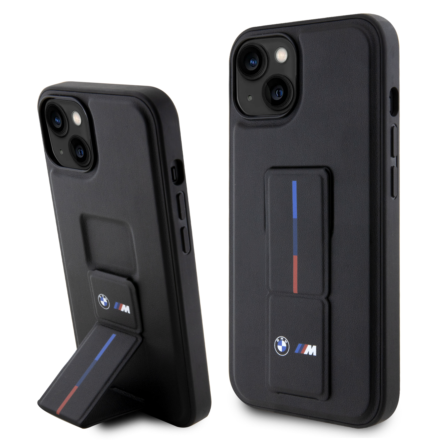Dėklas BMW BMHCP14S22GSLK Apple iPhone 14 / 15 / 13 6.1″ juodos spalvos kietas dėklas Grip Hot Stamp aprašymas - Prekės nuotrauka