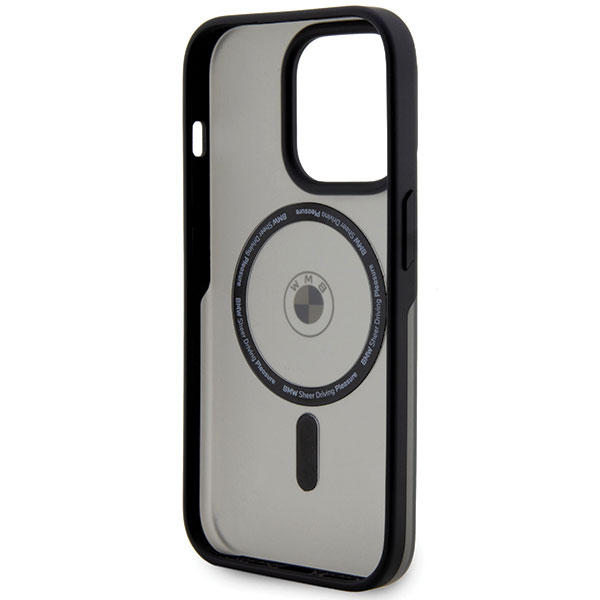 Dėklas BMW BMHMP14LDSLK iPhone 14 Pro 6.1″ juodos spalvos kietas dėklas Signature MagSafe aprašymas - Prekės nuotrauka