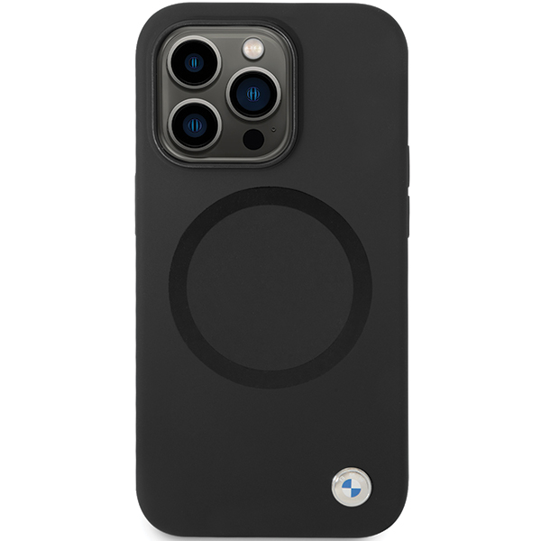 Dėklas BMW BMHMP14SSILBK2 iPhone 14 / 13 6.1″ juodos spalvos Signature Liquid Silicone MagSafe aprašymas - Prekės nuotrauka