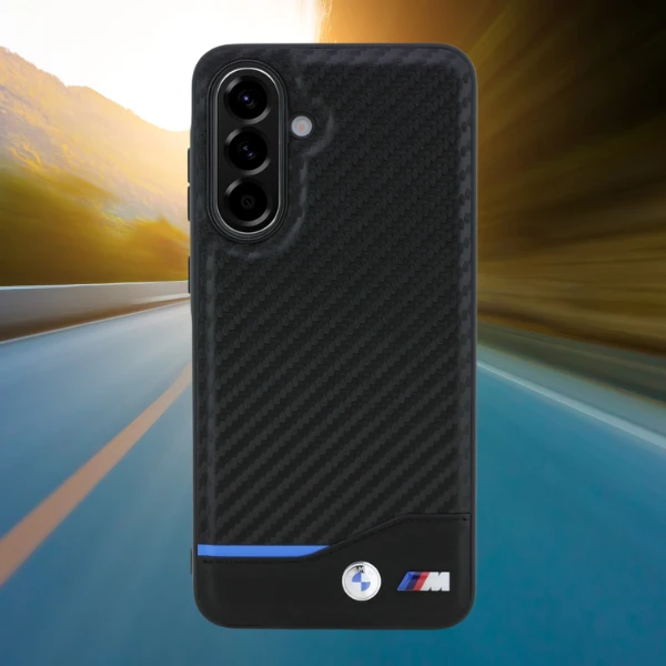 Dėklas BMW M Carbon skirtas Samsung Galaxy A56 juodos spalvos aprašymas - Prekės nuotrauka Dėklas BMW M Carbon skirtas Samsung Galaxy A56 juodos spalvos aprašymas - Prekės nuotrauka