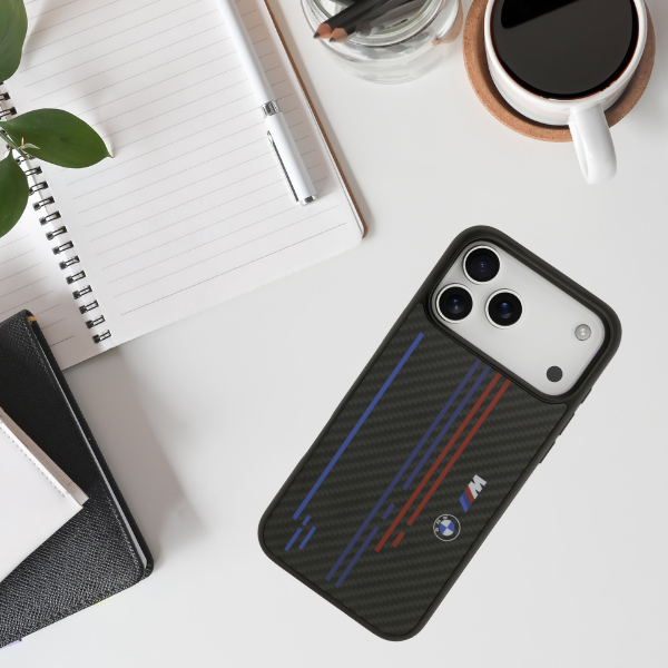 Dėklas BMW M Kevlar Lines & Logo MagSafe Apple iPhone 17 Pro Max juodos spalvos aprašymas - Prekės nuotrauka Dėklas BMW M Kevlar Lines & Logo MagSafe Apple iPhone 17 Pro Max juodos spalvos aprašymas - Prekės nuotrauka