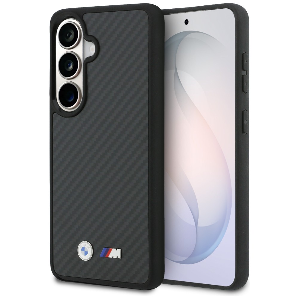 Dėklas BMW M Kevlar Logo MagSafe, skirtas Samsung Galaxy S26, juodos spalvos aprašymas - Prekės nuotrauka