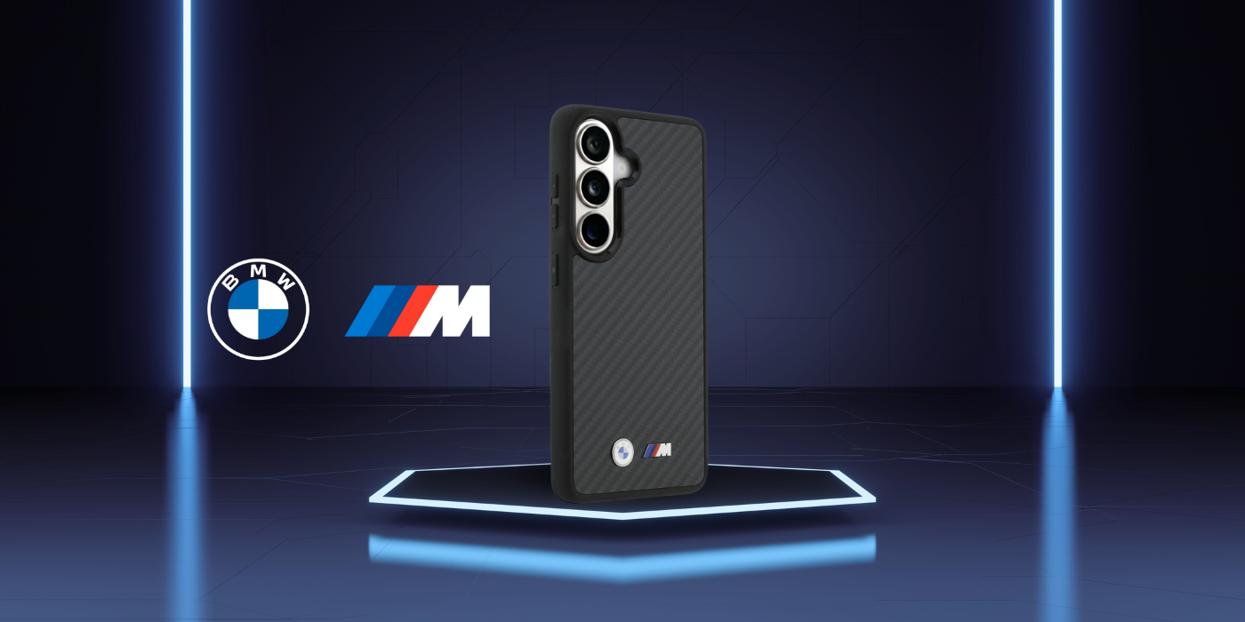 Dėklas BMW M Kevlar Logo MagSafe, skirtas Samsung Galaxy S26, juodos spalvos aprašymas - Prekės nuotrauka