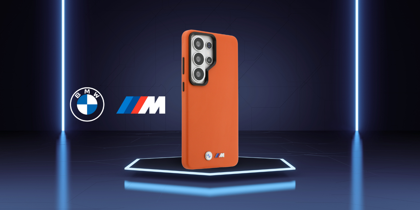 Dėklas BMW M Metal Logo MagSafe for Samsung Galaxy S26 Ultra oranžinis aprašymas - Prekės nuotrauka