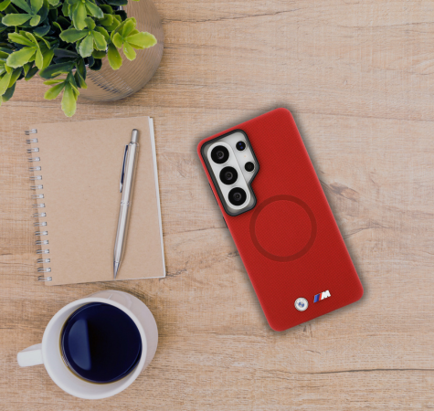Dėklas BMW M Metal Logo MagSafe Samsung Galaxy S26 Ultra red aprašymas - Prekės nuotrauka Dėklas BMW M Metal Logo MagSafe Samsung Galaxy S26 Ultra red aprašymas - Prekės nuotrauka