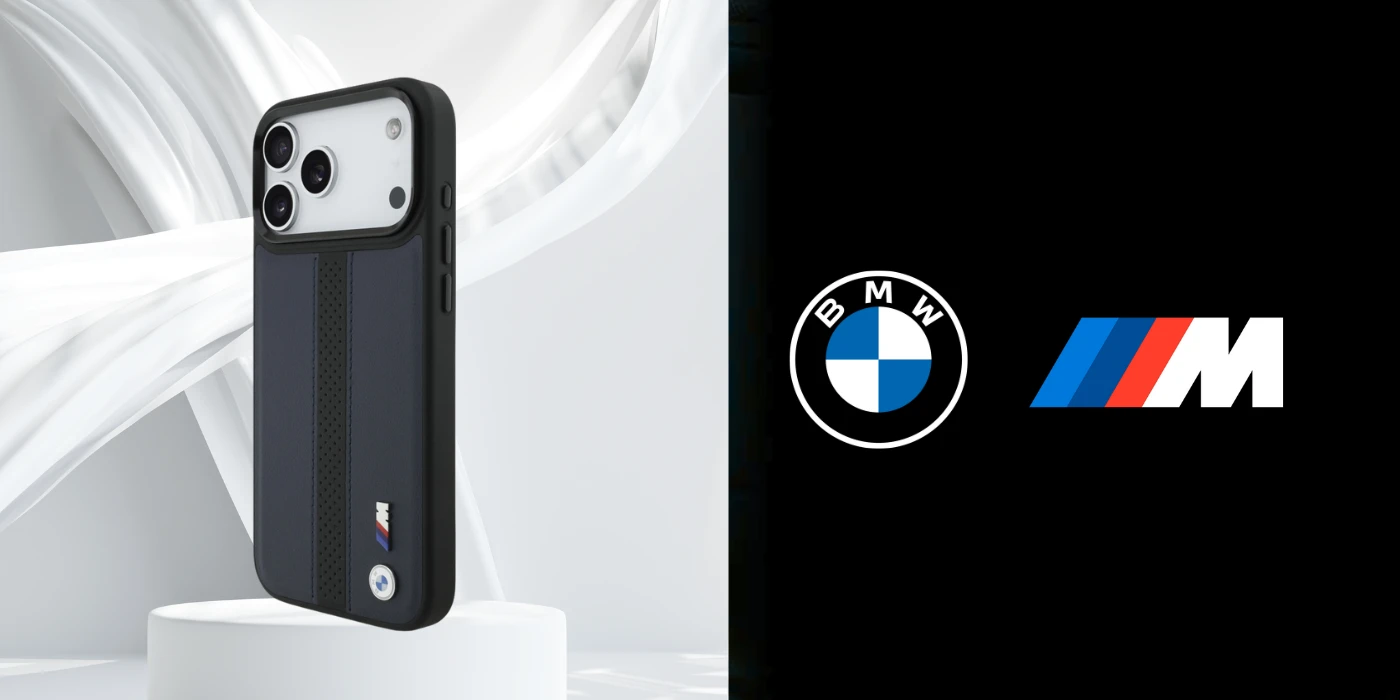 Dėklas BMW M Perskirtasated Stripe Logo MagSafe skirtas Apple iPhone 17 Pro Max mėlynos spalvos aprašymas - Prekės nuotrauka